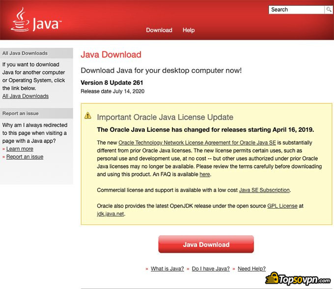 How to access the dark web: java download